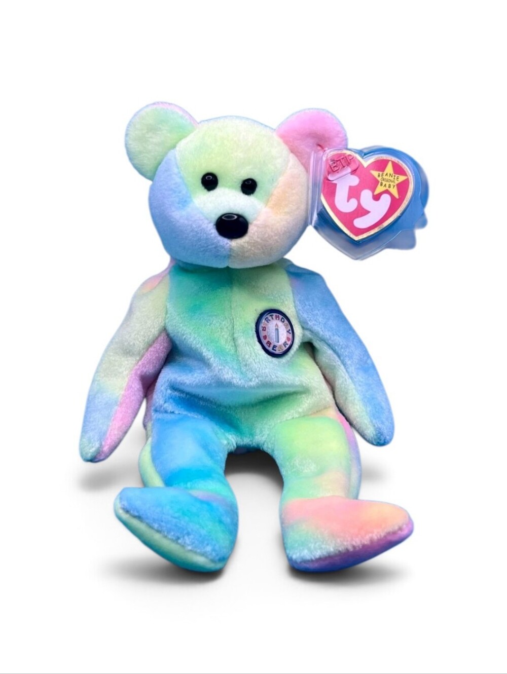 TY Beanie Baby - BB BIRTHDAY Bear (8.5 inch) - MWMTs Stuffed Animal Toy